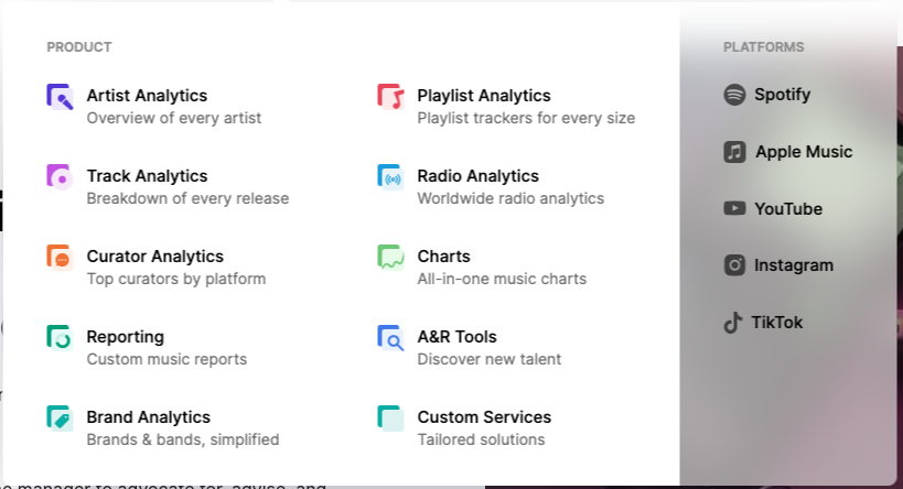 Chartmetric Artist Overview